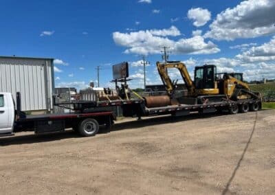 hauling large equipment for moose movers