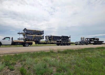 flatbed large equipment haul